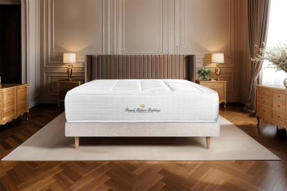 Ensemble Matelas Sommier 140x200 cm - Sommier Beige Clair (déjà monté) - Windsor