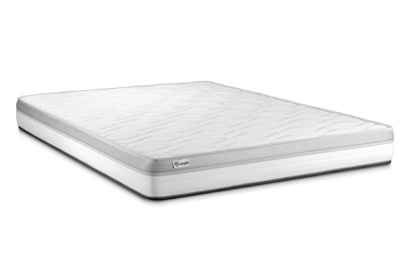 Ensemble Matelas Sommier 180x220 cm - Sommier Blanc (en kit) - Vital Relax