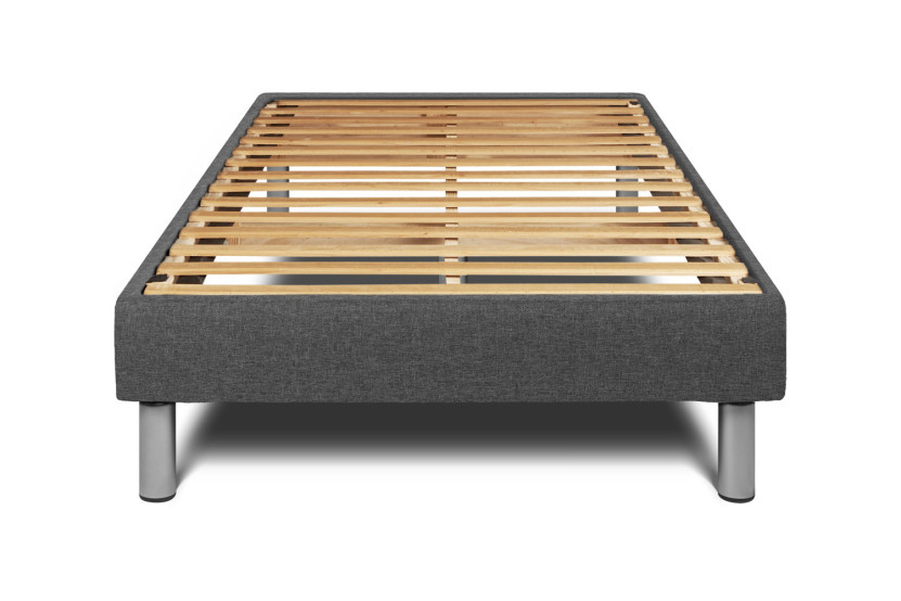 Ensemble Matelas Sommier 120x200 cm - Sommier Gris (en kit) - Vitalspring