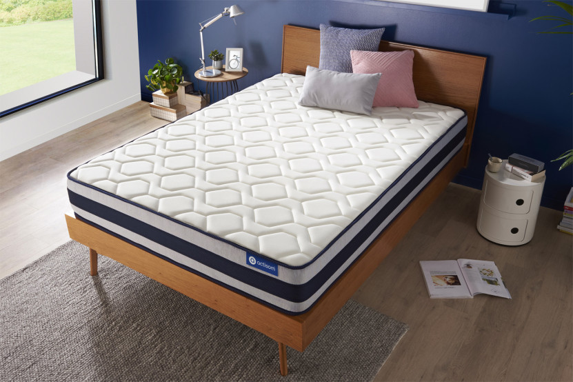 Matelas 80x210 cm Ressorts ensachés et Mémoire de forme - Actiflex Ergo