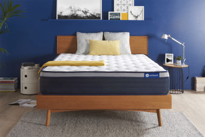 Matelas 135x190 cm Ressorts ensachés et Mémoire de forme - Actiflex Max