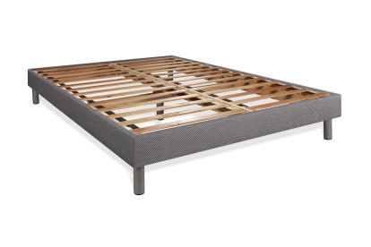 Ensemble Matelas Sommier 160x200 cm - Sommier Gris (en kit) - BodyFit