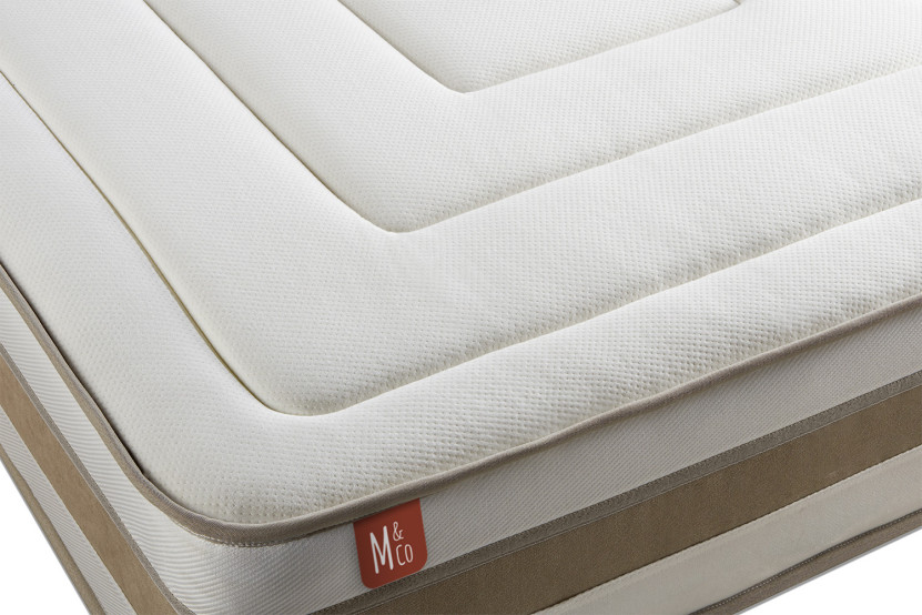 Ensemble Matelas Sommier 90x200 cm - Sommier Blanc (en kit) - Le Raffiné