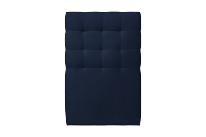 Lit 90x190 cm - Sommier tapissier H35 cm + tête de lit capitonnée - Tissu Velours Bleu Océan