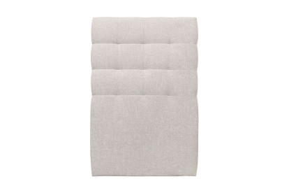 Lit 90x200 cm - Sommier tapissier H29 cm + tête de lit capitonnée - Tissu Toile natté Beige Clair