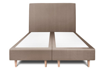 Lit 2x100x200 cm avec Tête de lit tapissée - Tissu Velours