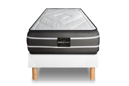 Ensemble Matelas Sommier 80x190 cm - Sommier Blanc (déjà monté) - Exclusive