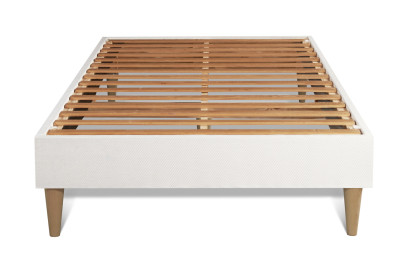 Ensemble Matelas Sommier 90x200 cm - Sommier Blanc (en kit) - Vingt-Quatre