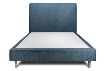 Lit 150x200 cm avec Tête de lit tapissée - Tissu Bouclette