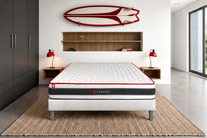 Matelas 140x200 cm Ressorts ensachés et Mémoire de forme - Energy