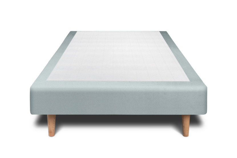 Lit 90x190 cm avec Tête de lit tapissée - Tissu Velours