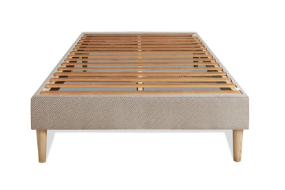 Ensemble Matelas Sommier 90x200 cm - Sommier Beige (en kit) - Le Délicat
