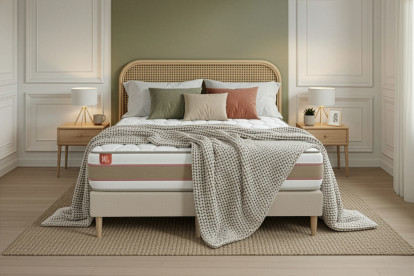 Ensemble Matelas Sommier 160x200 cm - 2 Sommiers Beige - Le Délicat