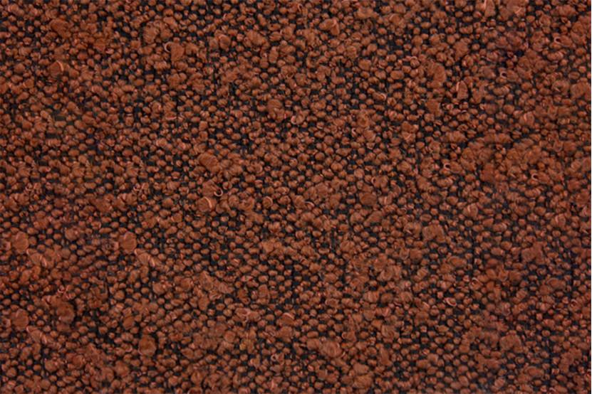Lit 2x100x200 cm avec Tête de lit à lignes - Tissu Bouclette