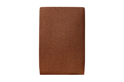 Lit 90x200 cm - Sommier à lattes H29 cm + tête de lit tapissée - Tissu Bouclette Terracotta