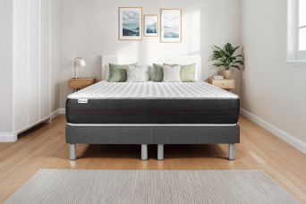 Ensemble Matelas Sommier 160x200 cm - 2 Sommiers Gris - Vitalspring