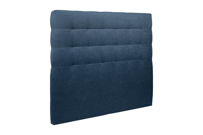 Tête de lit 140 cm Capitonnée - Tissu Toile Natté Bleu Ocean