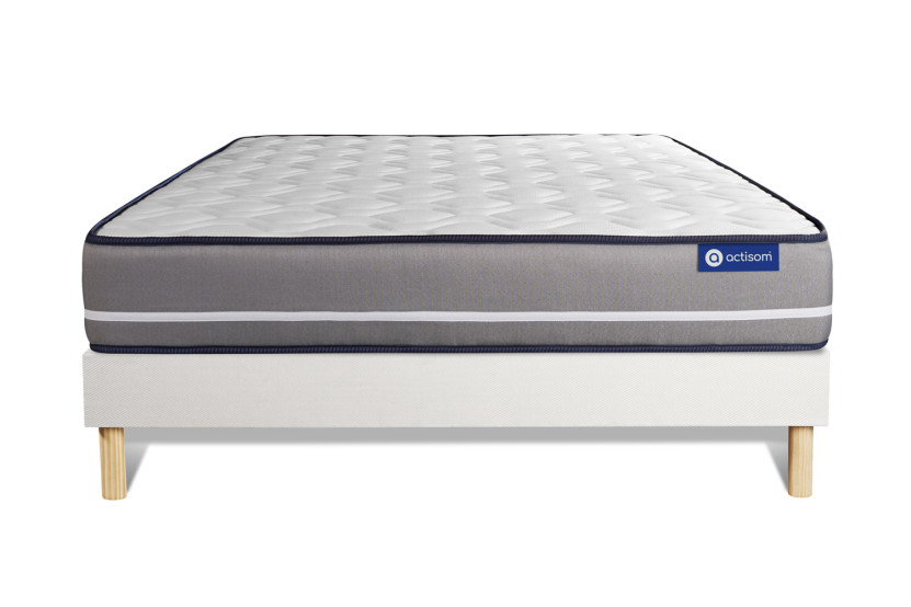 Ensemble Matelas Sommier 160x200 cm - Sommier Blanc (en kit) - Actiflex Pur