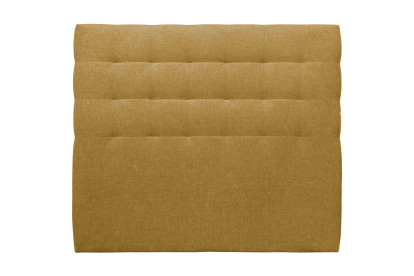 Tête de lit 135 cm Capitonnée - Tissu Toile Natté Jaune