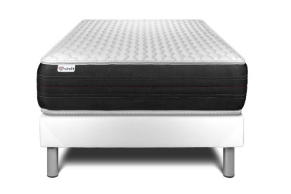Ensemble Matelas Sommier 90x200 cm - Sommier Blanc (en kit) - Vitalspring