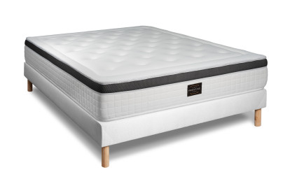 Ensemble Matelas Sommier 180x200 cm - Sommier Blanc (en kit) - Privilège
