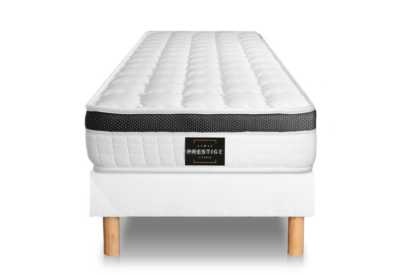 Ensemble Matelas Sommier 80x200 cm - Sommier Blanc (en kit) - Supérieur