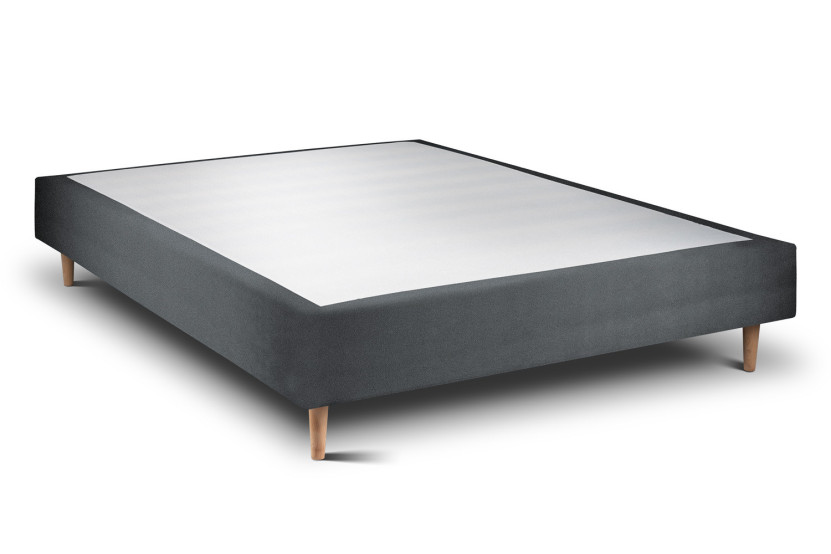 Lit 150x190 cm avec Tête de lit capitonnée - Tissu Velours