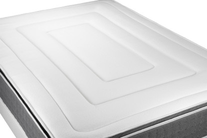 Ensemble Matelas Sommier 200x200 cm - Sommier Blanc (en kit) - Vingt-Six PLUS