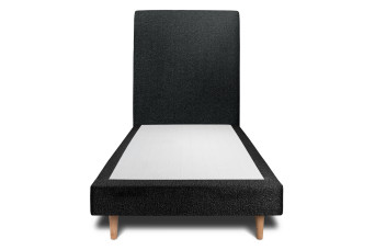Lit 90x190 cm avec Tête de lit tapissée - Tissu Bouclette