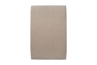 Lit 90x200 cm - Sommier à lattes H29 cm + tête de lit tapissée - Tissu Toile natté Beige Brun