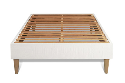 Ensemble Matelas Sommier 90x200 cm - Sommier Blanc (en kit) - Vingt-Huit PLUS
