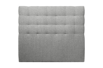 Tête de lit 150 cm Capitonnée - Tissu Bouclette Gris