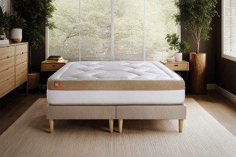 Ensemble Matelas Sommier 160x200 cm - 2 Sommiers Beige - Le Cosy