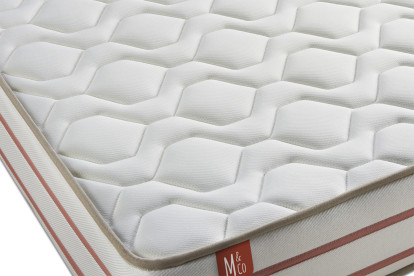 Ensemble Matelas Sommier 90x190 cm - Sommier Blanc (déjà monté) - Le Doux