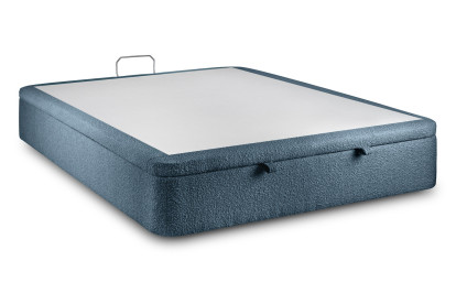 Sommier Coffre 180x200 cm - Bouclette - Bleu