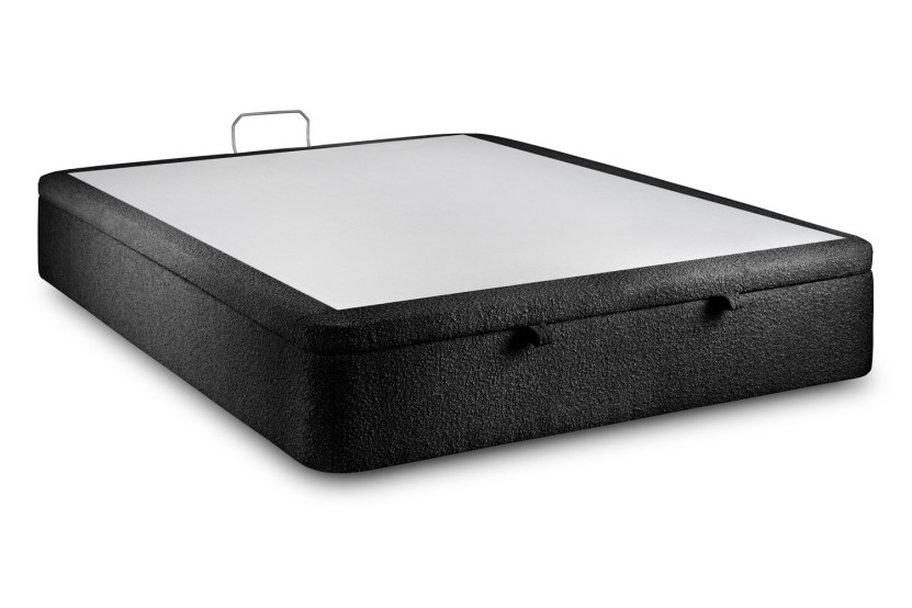 Sommier Coffre 200x200 cm - Bouclette - Noir