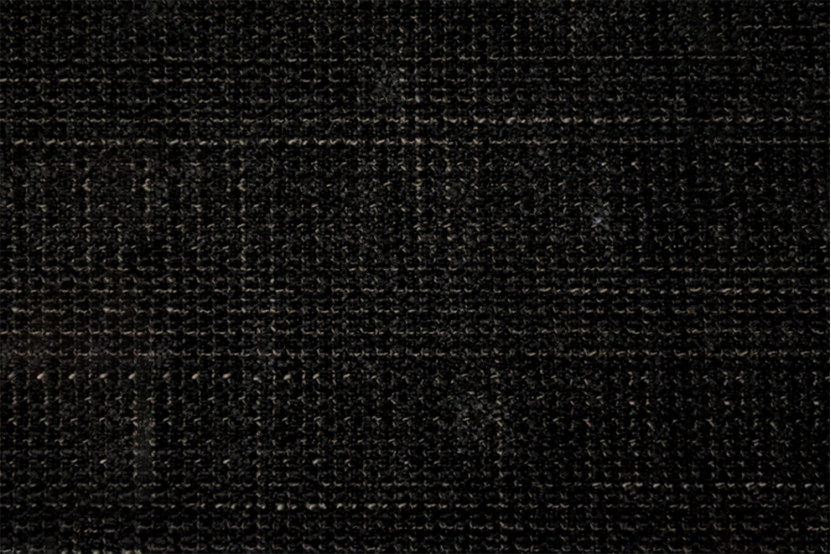 Tête de lit 200 cm Capitonnée - Tissu Toile Natté Noir