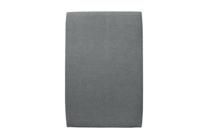 Lit 90x190 cm - Sommier tapissier H29 cm + tête de lit tapissée - Tissu Toile natté Gris Anthracite