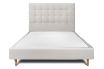 Lit 160x200 cm avec Tête de lit capitonnée - Tissu Velours