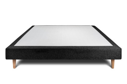 Sommier Tapissier 140x190 cm - H29 cm - Bouclette - Noir