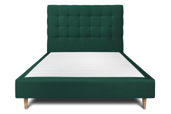 Lit 150x200 cm avec Tête de lit capitonnée - Tissu Velours